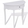 Mesa consola meia-lua com gaveta branco 1