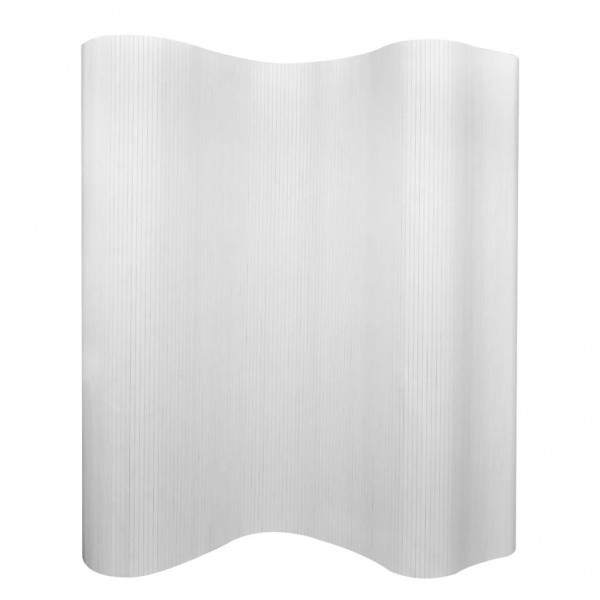 Biombo divisor bambú blanco 250x165 cm D