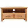 Mueble para TV con cajones madera maciza roble 88x42x46 cm 2