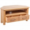 Mueble para TV con cajones madera maciza roble 88x42x46 cm 3