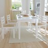 Sillas de comedor 4 uds madera maciza caucho terciopelo blanco 1