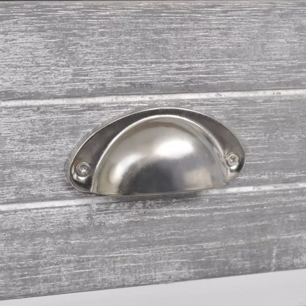 Mesa de cabeceira com 1 gaveta. cinzento e branco M 4