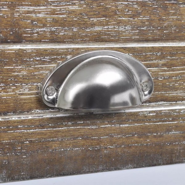 Mesa de cabeceira com 1 gaveta. castanho e branco M 4