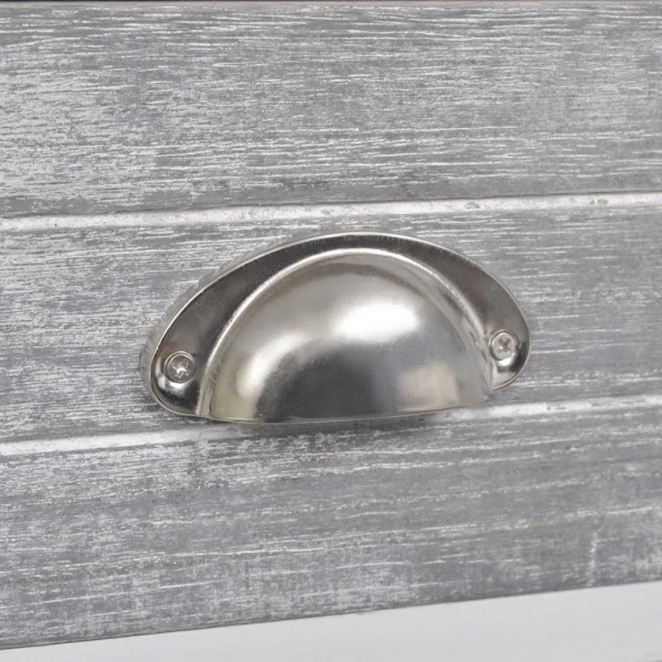 Mesitas de noche con cajones 2 unidades gris y blanco M 3