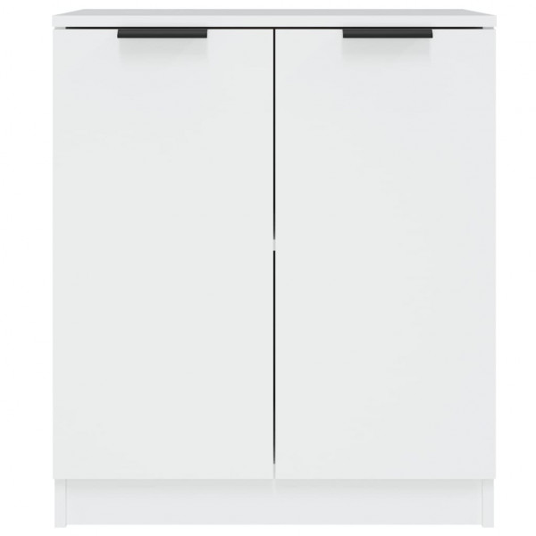 Aparador de madera contrachapada blanco 60x30x70 cm M 3