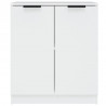 Aparador de madera contrachapada blanco 60x30x70 cm 3
