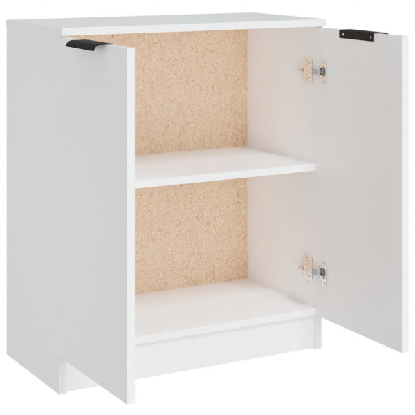 Aparador de madera contrachapada blanco 60x30x70 cm M 5
