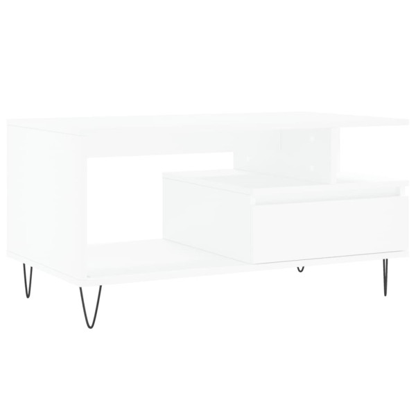 Mesa de centro 90x49x45 cm derivados de madeira branco M 2