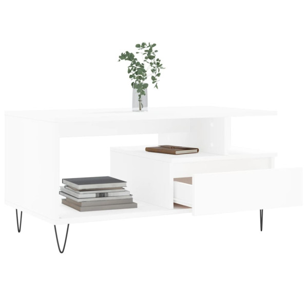 Mesa de centro 90x49x45 cm derivados de madeira branco M 4