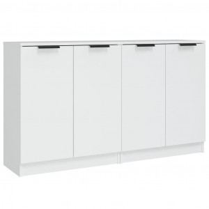 Aparadores 2 uds madera contrachapada blanco 60x30x70 cm H
