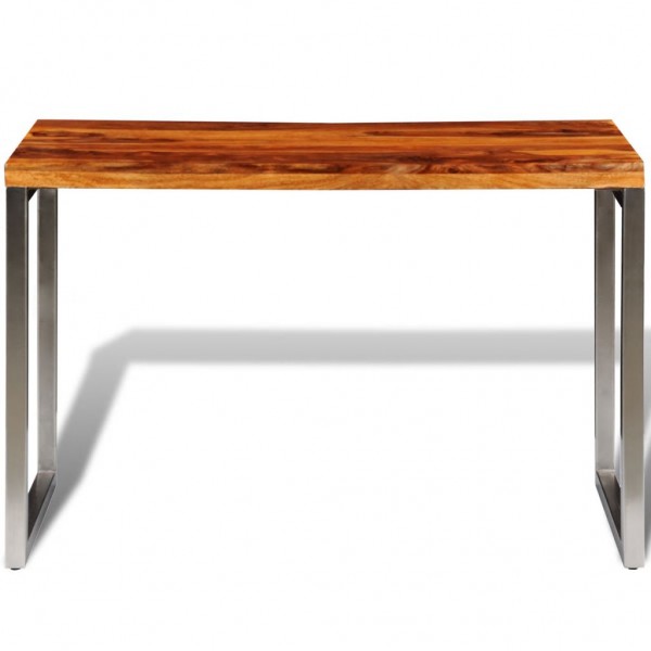 Mesa de salón o escritorio madera sheesham con patas de acero M 5