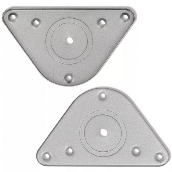 4 Patas de mesa ajustables en alturas 710 mm color cromo M 4