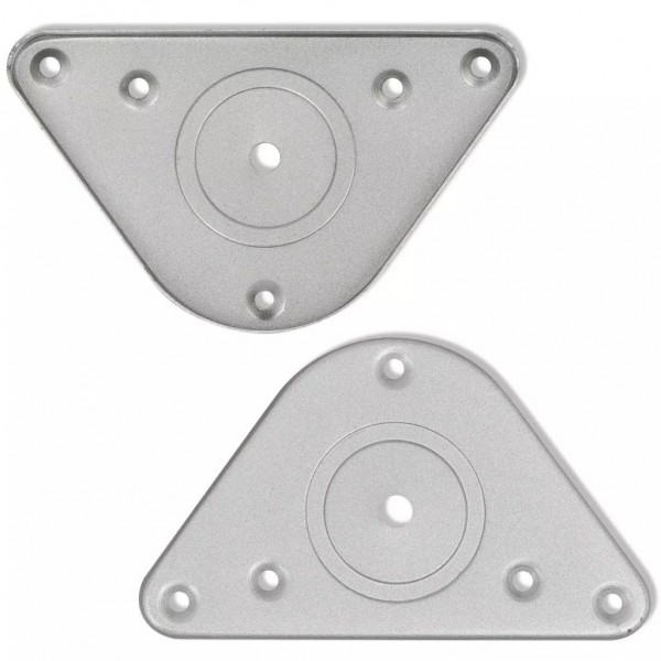 4 Patas de mesa ajustables en alturas 710 mm color níquel pulido M 4