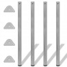 Pernas de mesa ajustáveis ​​em altura. 4 pcs. 1100 mm. níquel escovado 1