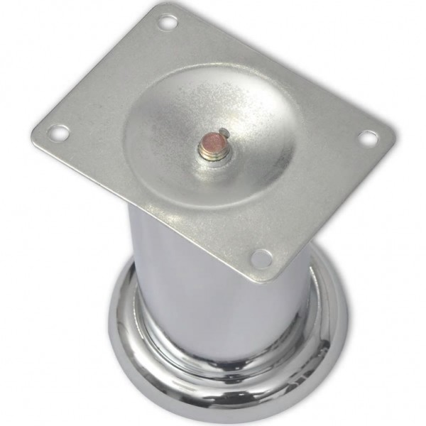 4 Patas Redondas para Sofá 60 mm (Color Cromo) M 3