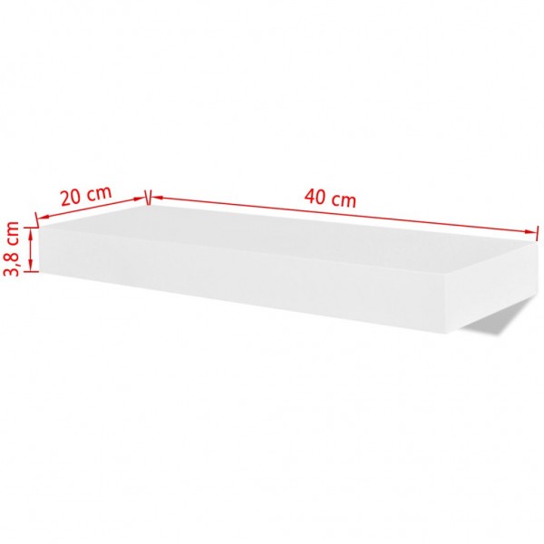 Prateleiras de parede para livros/DVD MDF branco M 5