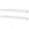 Prateleiras de parede para livros/DVD MDF branco 2