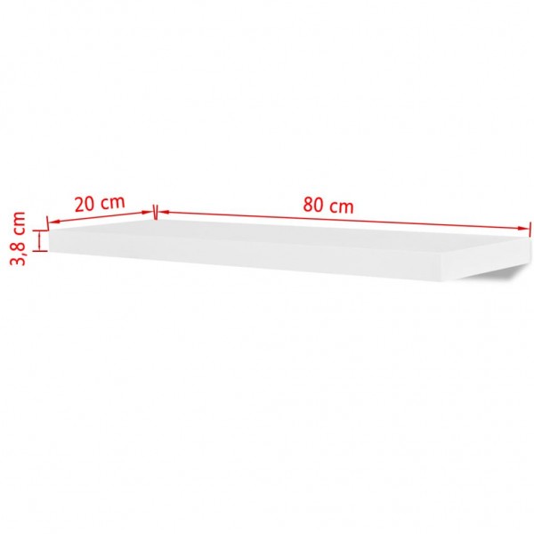 Prateleiras de parede para livros/DVD MDF branco M 5