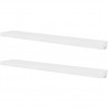 2 estanterías suspendidas de tablero MDF blanco para libros/DVDs 2
