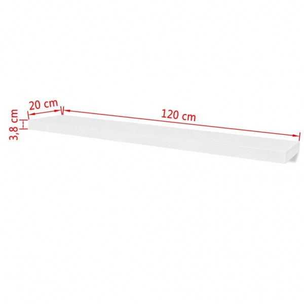 Prateleiras de parede para livros/DVD MDF branco M 5