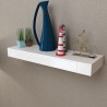 Estante de pared flotante con un cajón MDF blanco 5