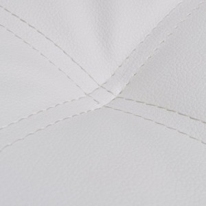 Diván con almohada de cuero sintético blanco H