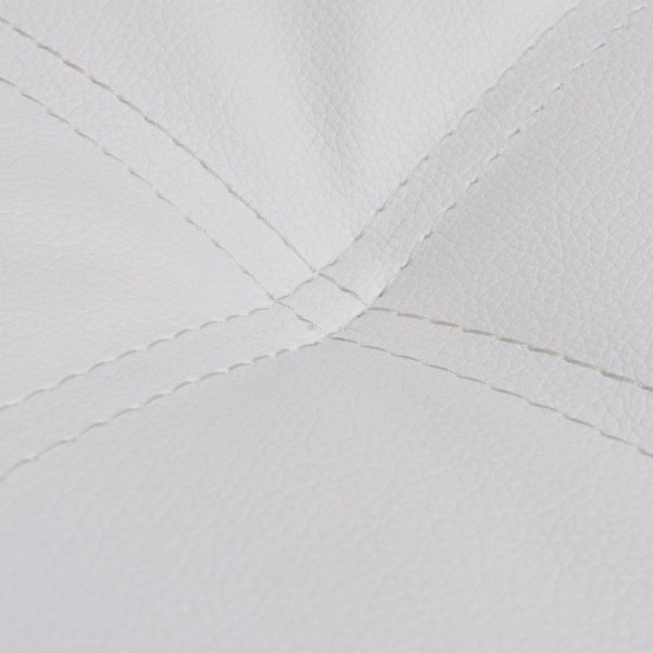 Diván con almohada de cuero sintético blanco M 2