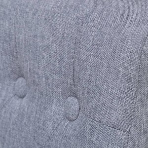 Sillas de comedor 2 unidades tela gris claro H