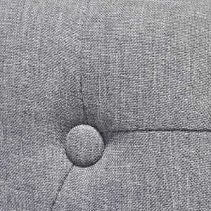 Sillas de comedor 2 unidades tela gris H