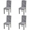 Sillas de comedor giratorias 4 unidades tela gris 1