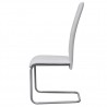 Sillas voladizas de comedor 4 unidades cuero sintético blanco 4