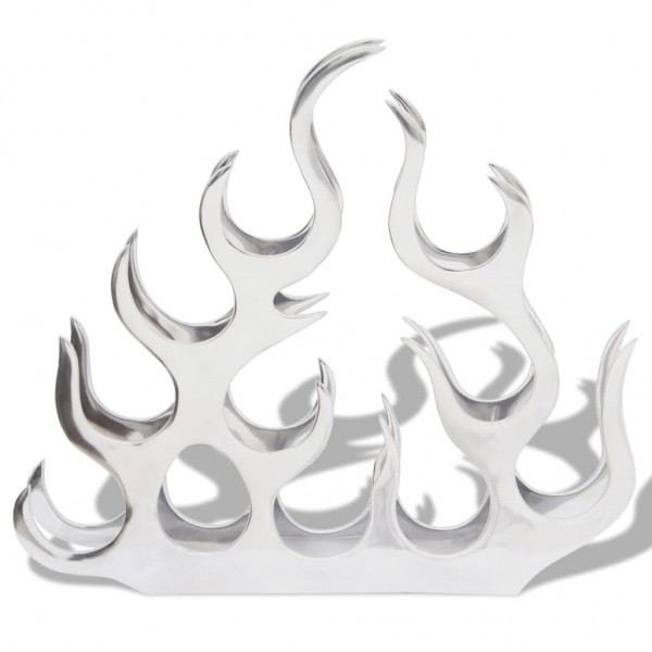 Botellero para 11 botellas de aluminio plateado M 3