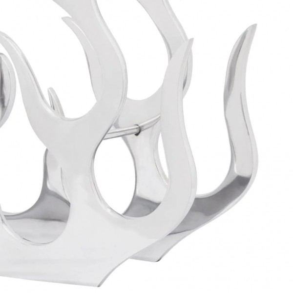 Suporte/cremalheira do vinho de alumínio para 11 garrafas. prateado M 4