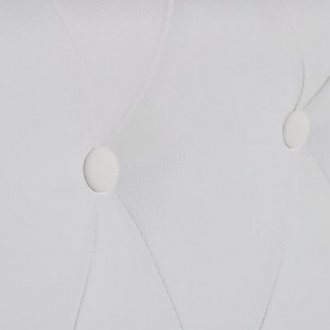 Sofá Chesterfield de 2 lugares em couro artificial branco H