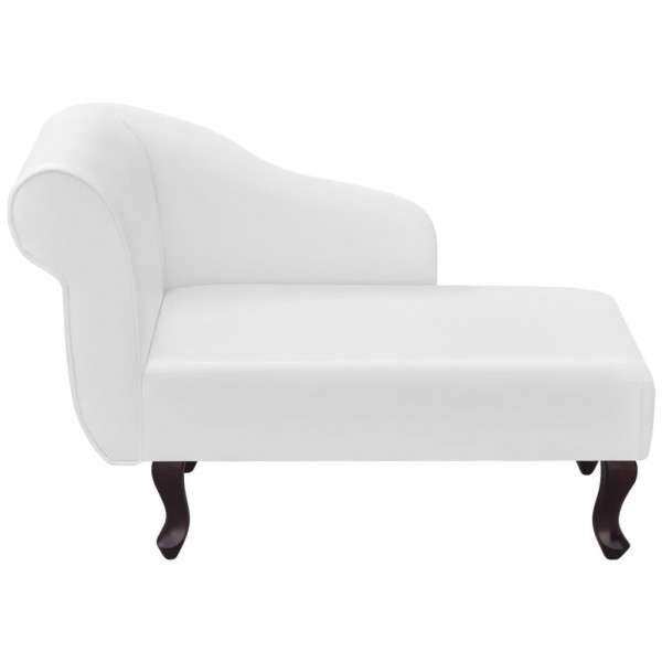 Chaise longue couro artificial branco M 3