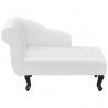 Chaise longue couro artificial branco 3