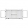 Armário de parede para exposição de livros/DVD/copos MDF branco 4