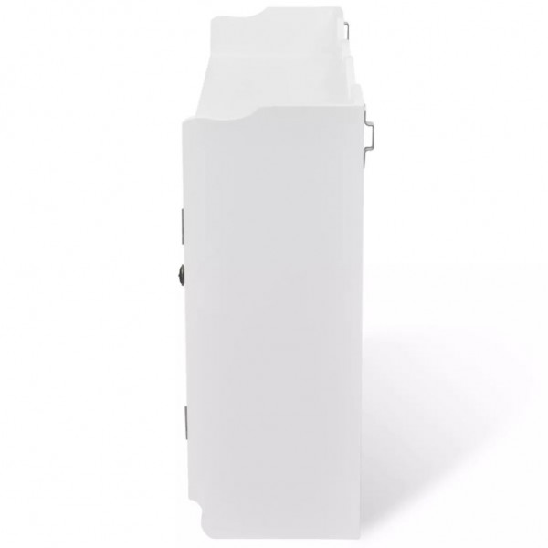 Armário de parede para exposição de livros/DVD/copos MDF branco M 5