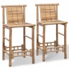 Bancos de bar 2 pcs bambu 1