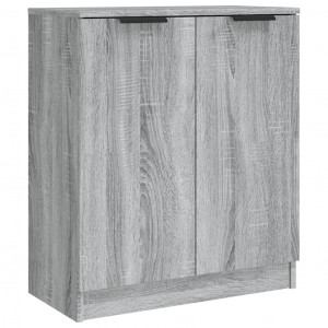 Aparador de madera contrachapada gris Sonoma 60x30x70 cm H