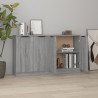 Aparadores 2 uds madera contrachapada gris Sonoma 60x30x70 cm 1