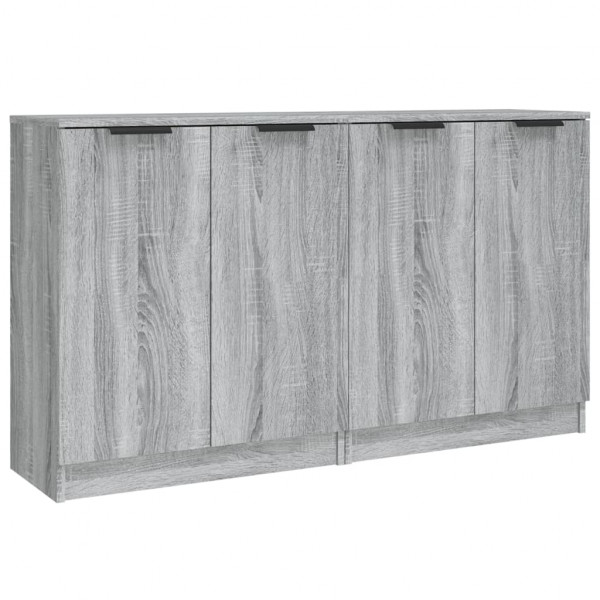 Aparadores 2 uds madera contrachapada gris Sonoma 60x30x70 cm M 2