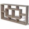 Estantería suspendida con 8 compartimentos color roble 1