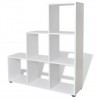 Estantería librería en forma de escalera 107 cm blanca 2