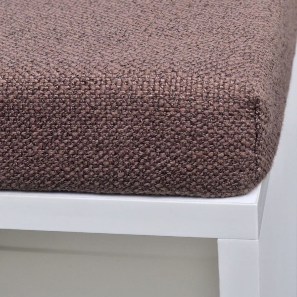 Banco com armazenamento para sapatos. 10 compartimentos. branco M 3