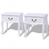 Mesas de cabeceira. 2 pcs. MDF. branco 2