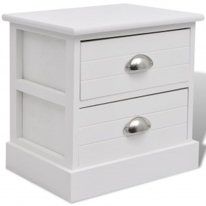 Mesa de cabeceira estilo francês branco H