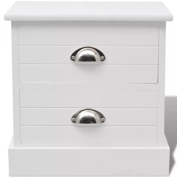 Mesa de cabeceira estilo francês branco M 3