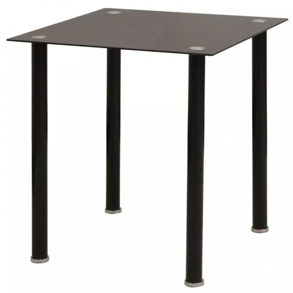 Conjunto 5 pcs de mesa de jantar e cadeiras preto M 2