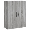 Aparador alto madera contrachapada gris sonoma 69.5x34x180 cm 5
